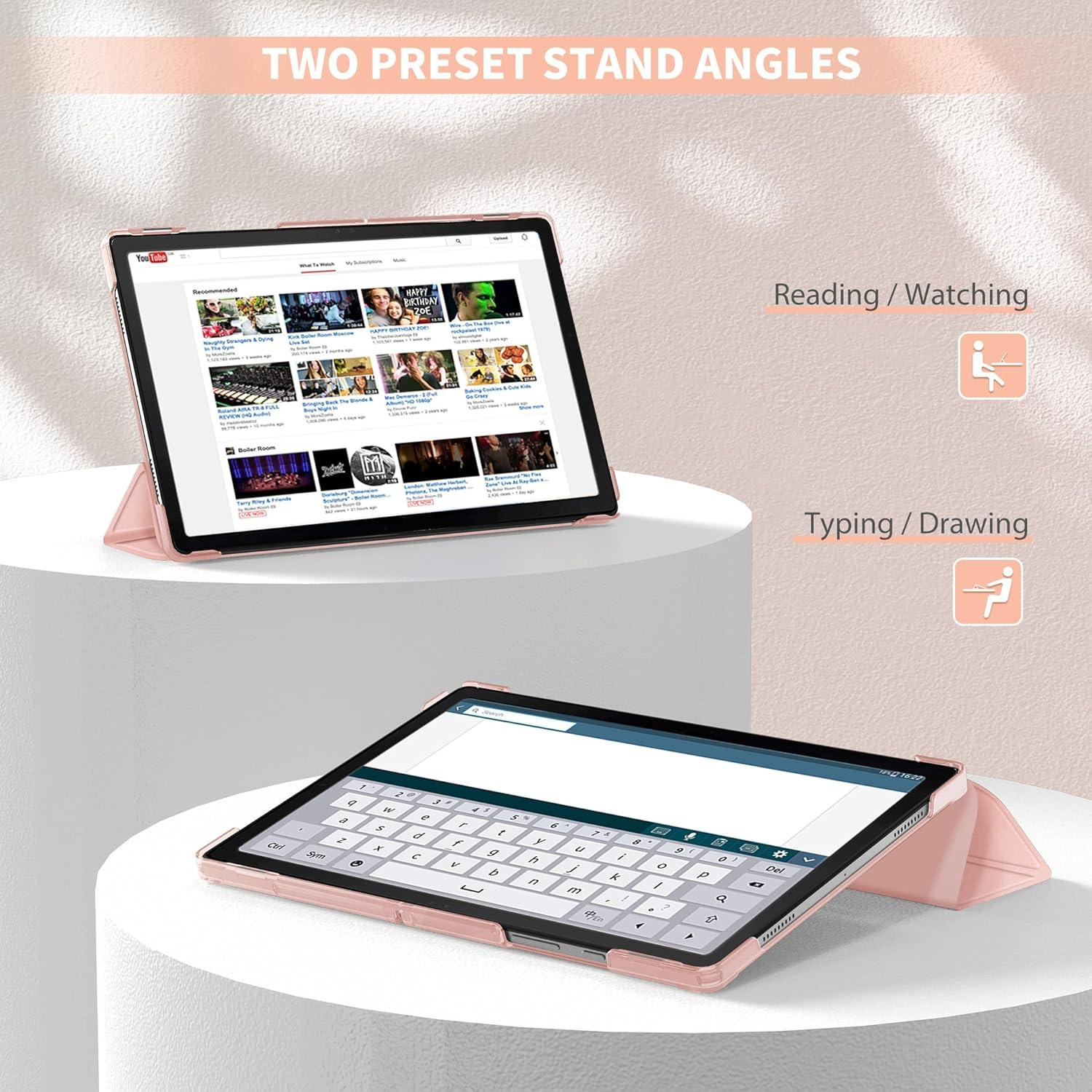 EasyAcc Samsung Galaxy Tab A8 Hülle 2022/2021 Roségold Standfunktion
