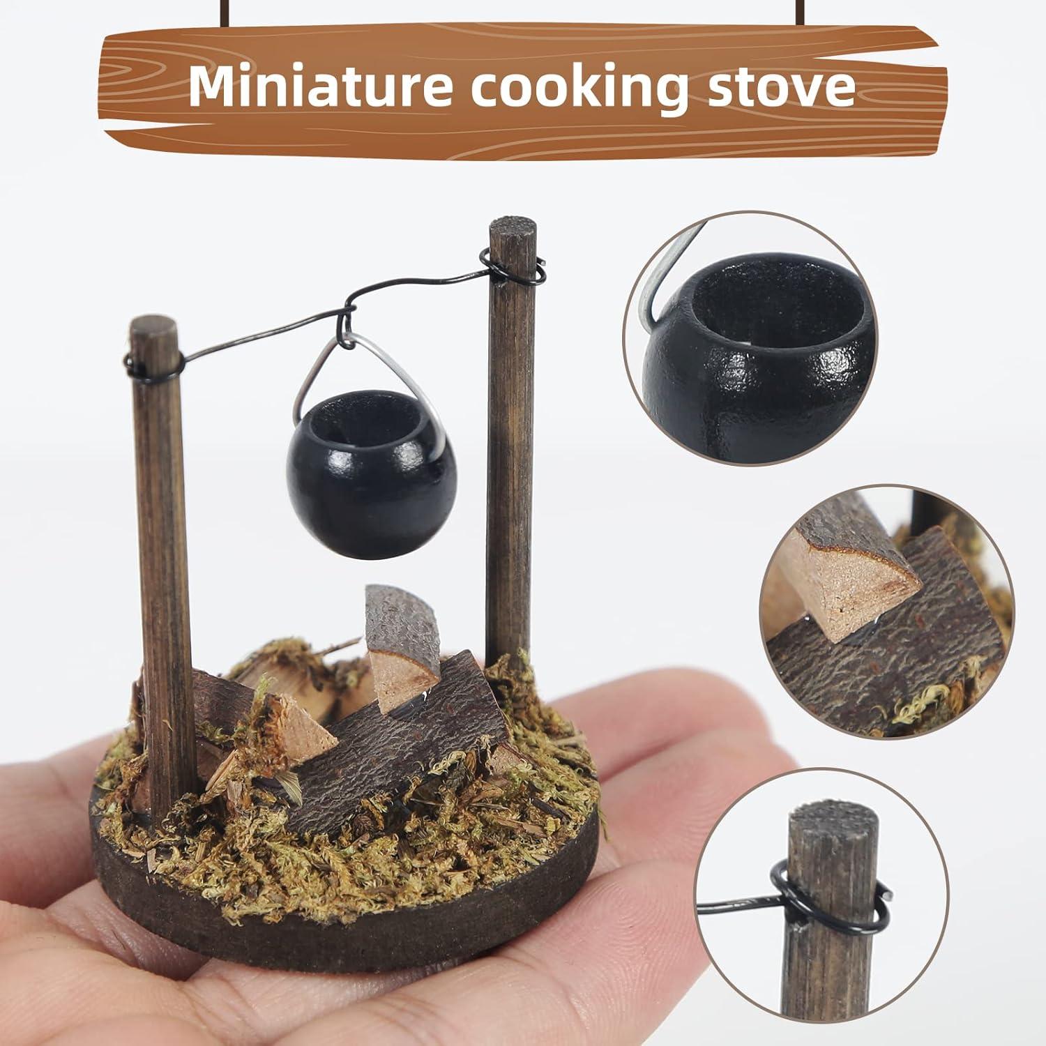 Miniatur Lagerfeuer Weihnachten Deko Zubehör mit Stadtflamme