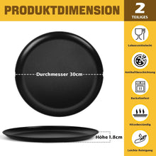 Onader Pizzablech 30cm Rund 2er Set Edelstahl