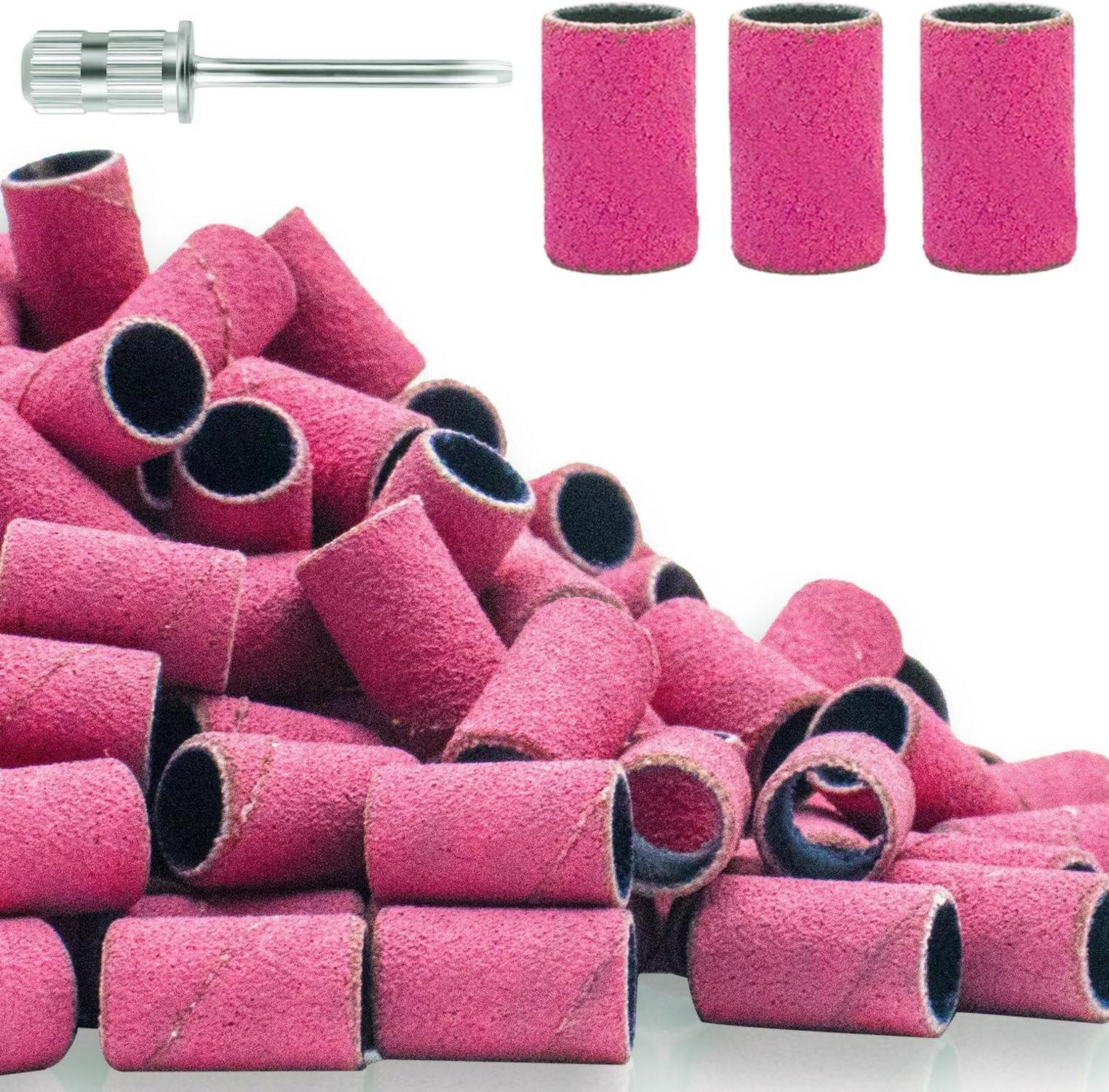 100 Stück Schleifhülsen Nagelfräser 180 Körnung Gelnägel Nagelbohrer