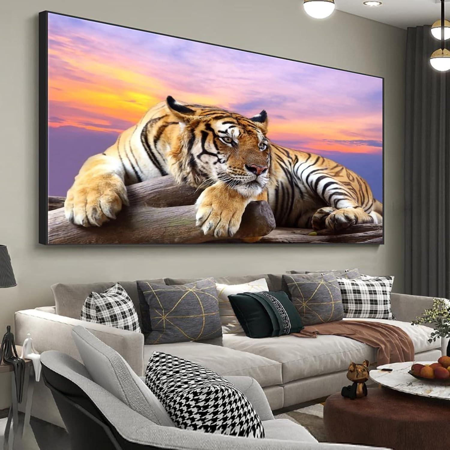 5D Diamond Painting Tiger Kit Groß - Dekompressionsartefakt