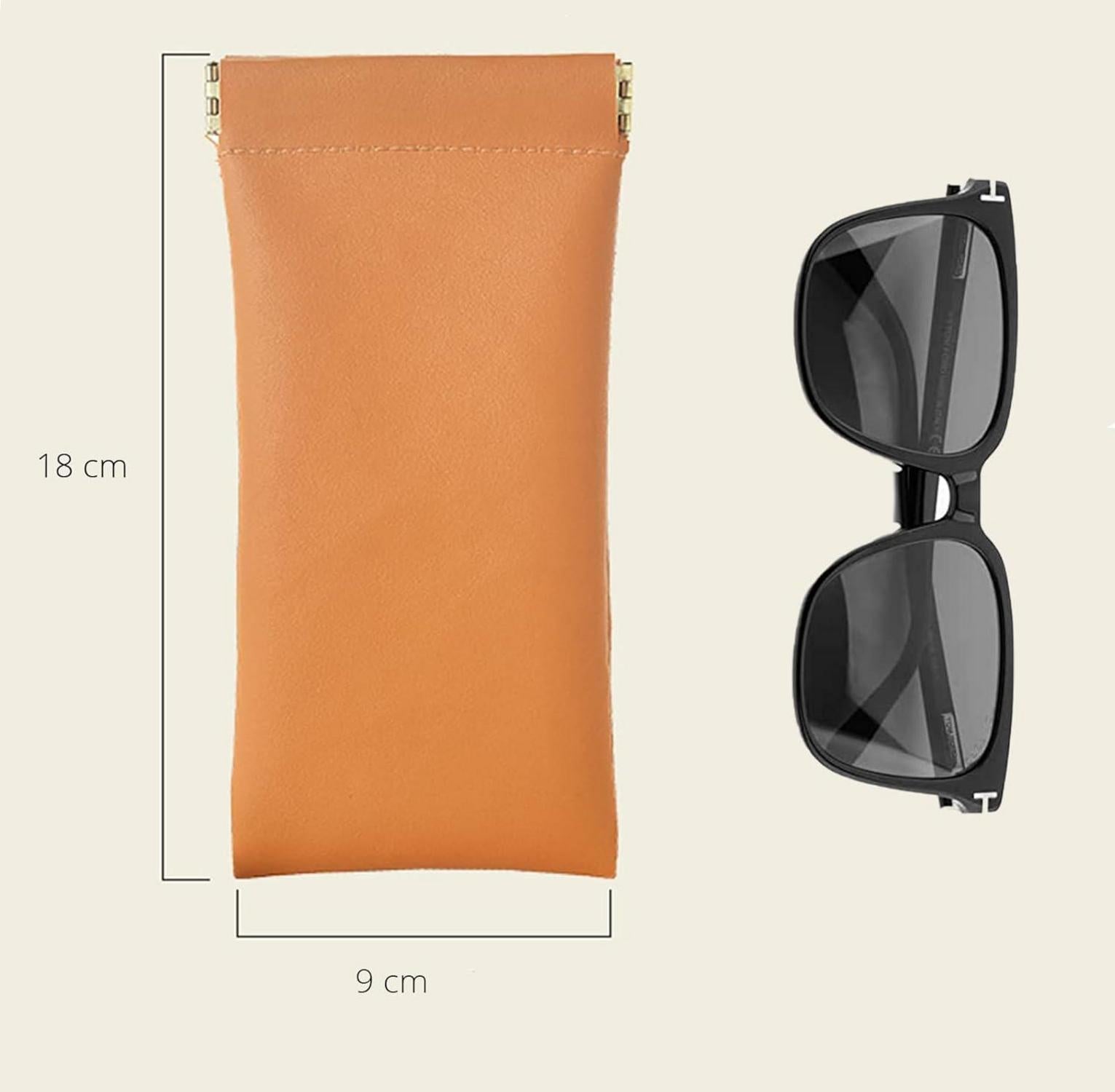 Brillenetui Weiches PU Leder Sonnenbrillen Etui Beutel