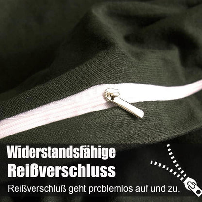 Bettwäsche-Set Mikrofaser Olivergrün 220x240 cm bügelfrei