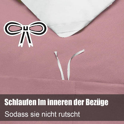 Soifox Bettwäsche 200x220 Rosa Weich Knitterfrei Reißverschluss 2er Set