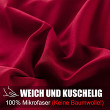 Soifox Mikrofaser Bettwäsche Set 200x220 Rot Bügelfrei