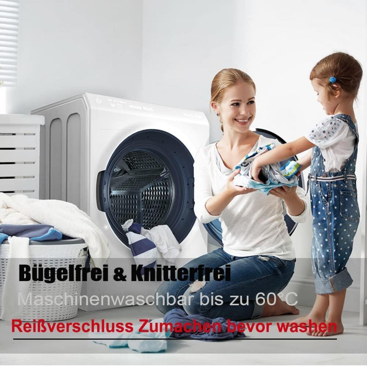 Soifox Bettwäsche 140x200 Anthrazit Mikrofaser Set mit Reißverschluss