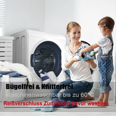 Soifox Bettwäsche 140x200 Anthrazit Mikrofaser Set mit Reißverschluss
