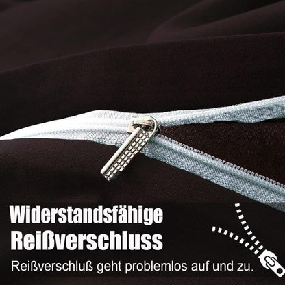 Soifox Bettwäsche Braun Mikrofaser 220x240 2er Set 80x80cm