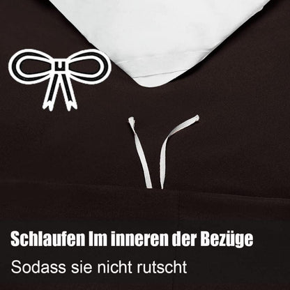 Braune Mikrofaser Bettwäsche Set 220x240 Reißverschluss 2-teilig