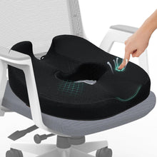Orthopädisches Donut Sitzkissen Schwarz Large 44.5x47x14cm