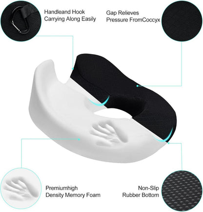 Orthopädisches Hämorrhoiden-Sitzkissen Donut Schwarz 39.5 * 44.5