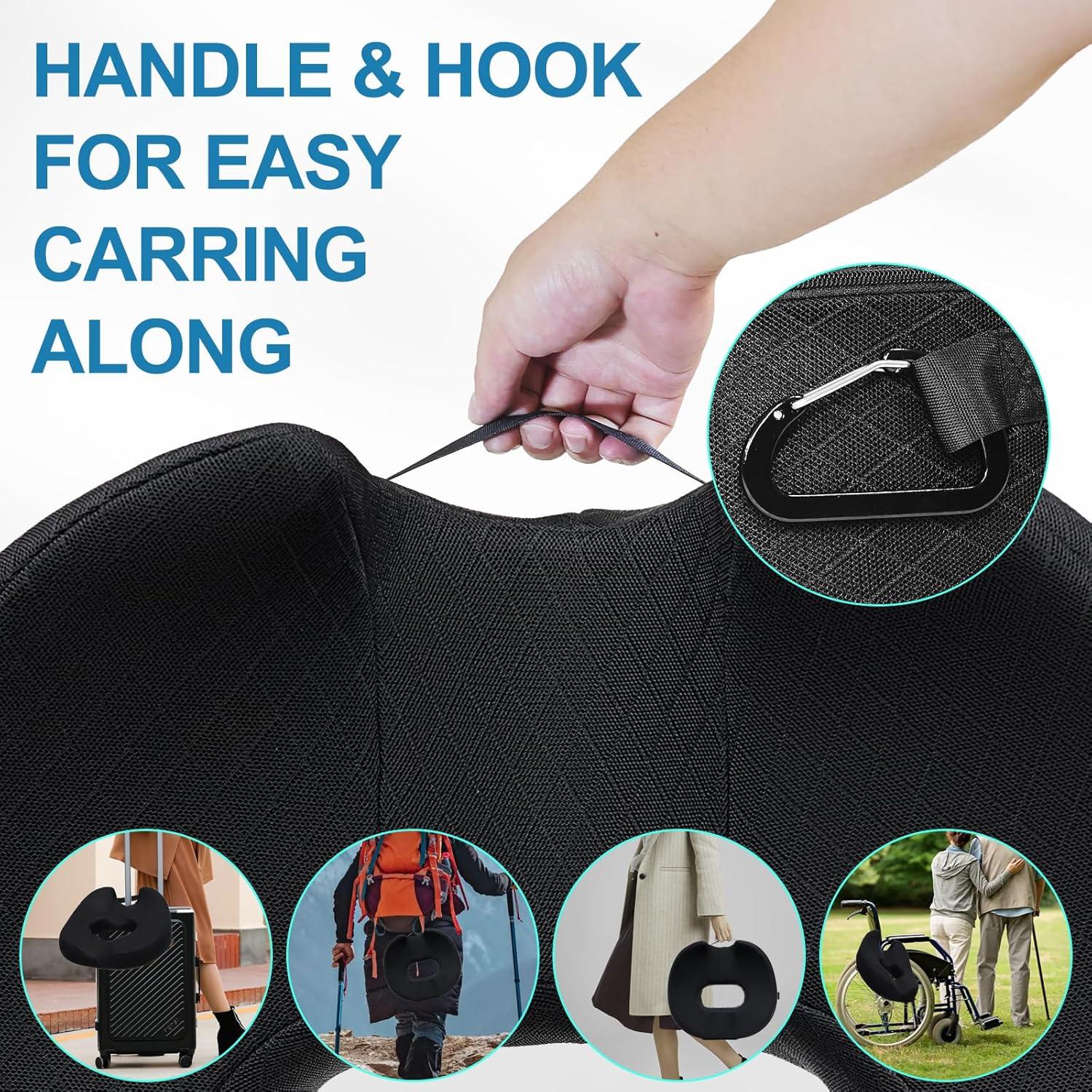 Orthopädisches Donut Sitzkissen Schwarz 39.5*44.5*14cm - Standard