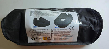 ZHOOGE Orthopädisches Donut Sitzkissen Schwarz 39.5 x 44.5 x 14cm