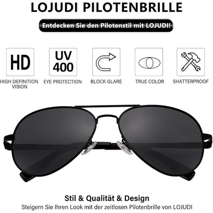 Polarisierte Pilotenbrille mit UV400 Schutz – Herren & Damen