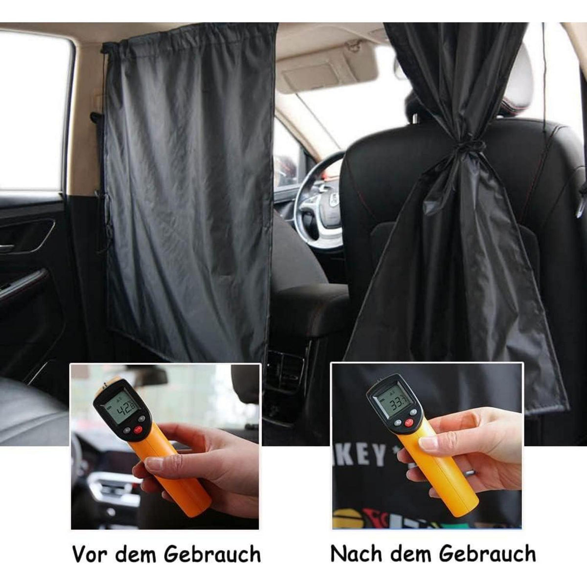 Auto Sichtschutz Vorhang – Trennwand für Privatsphäre & Camping