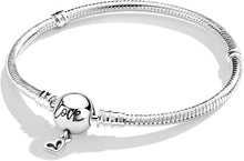 Charm Armband 925 Sterling Silber Schlangen Gliederarmband