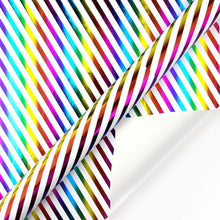 Regenbogen Glitzerndes Geschenkpapier Set 3 Rollen 43cm x 3m