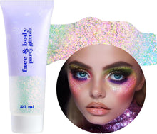 Glitter Gel Face Body Chunky Sequins Shimmer Makeup - Pink