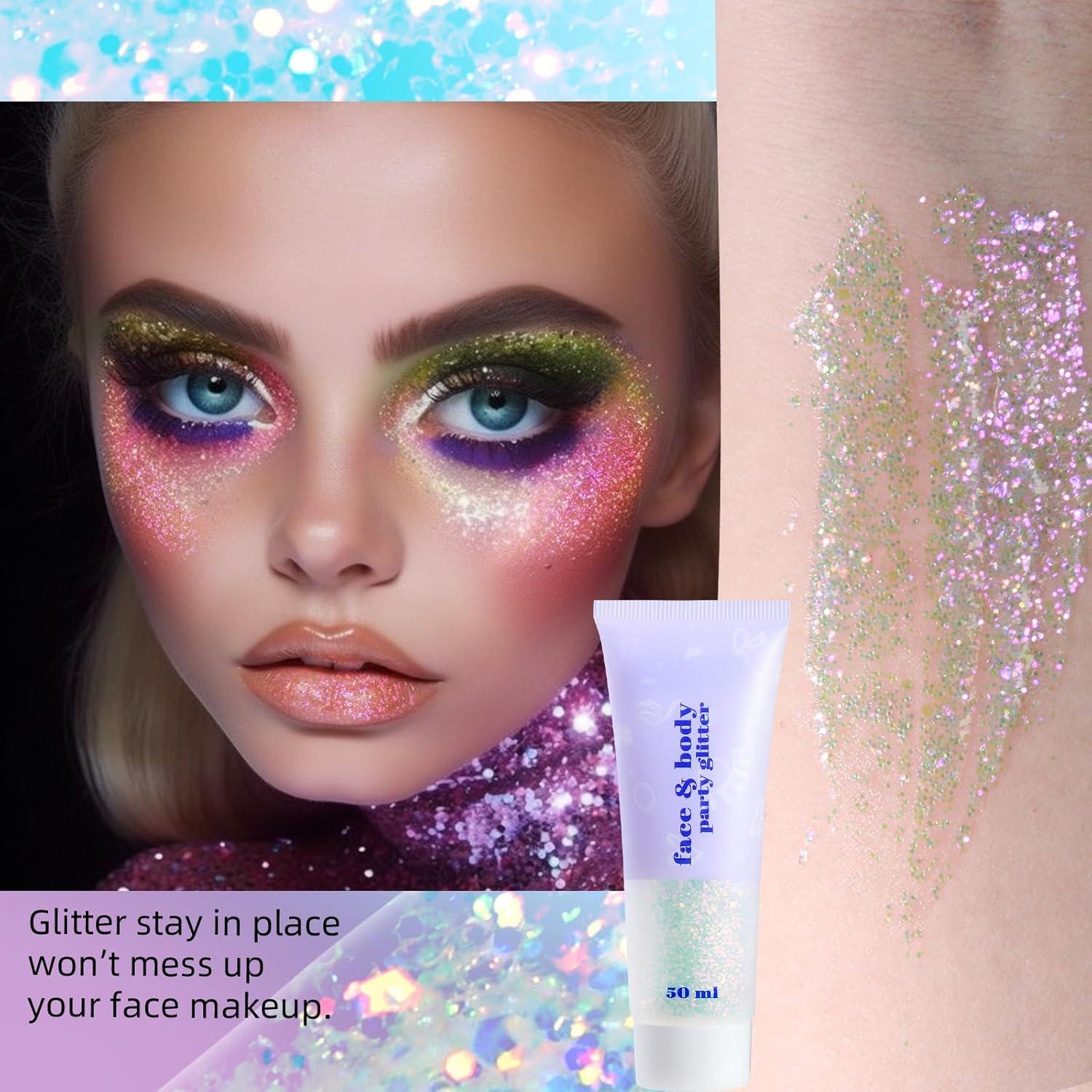 Prreal Glitter Gel Face Body Sequins Shimmer Holographic
