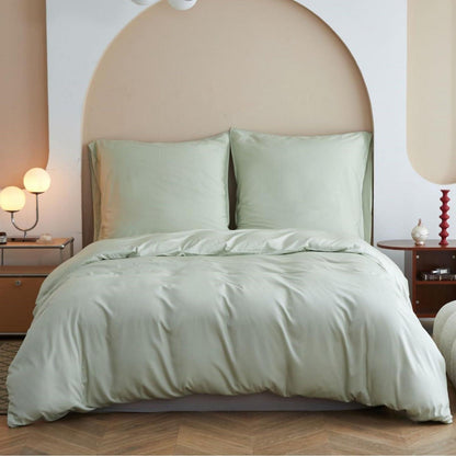 Bambus Bettwäsche Set 220x240 cm, Mintgrün – Seidig Weich & Kühl