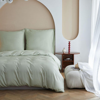 Bambus Bettwäsche Set 220x240 cm, Mintgrün – Seidig Weich & Kühl