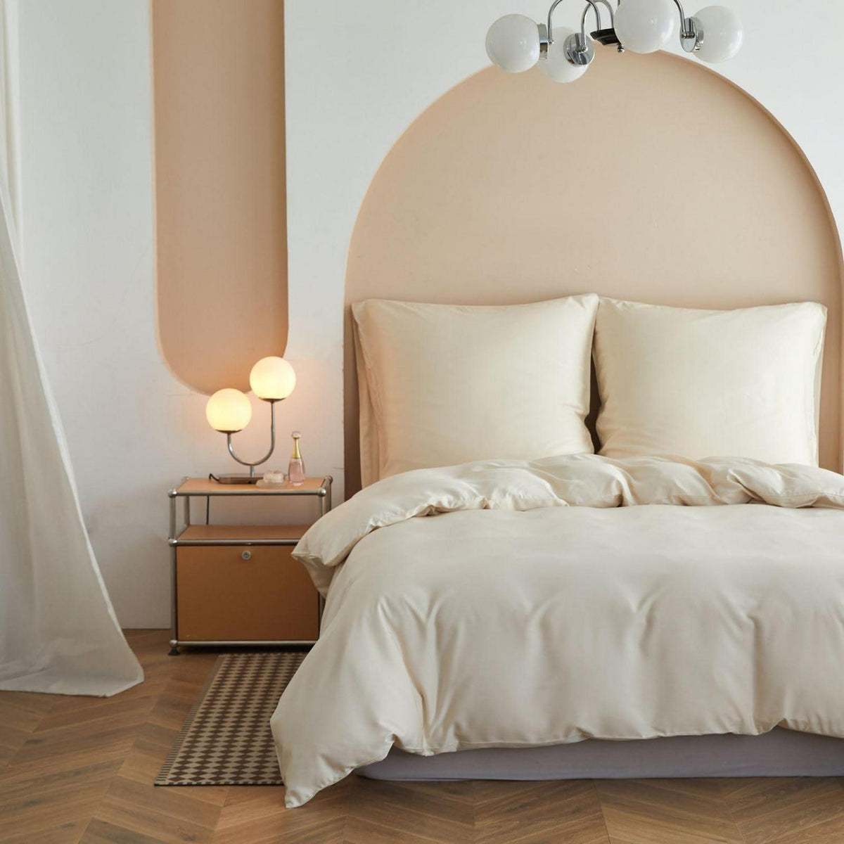 Bambus Bettwäsche Set 135x200 cm – Seidiger Schlafkomfort Beige
