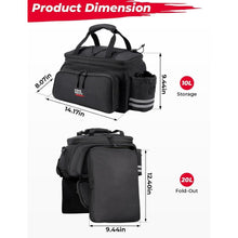 Fahrradtasche Gepäckträger 20L Wasserdicht Mehrere Fächer