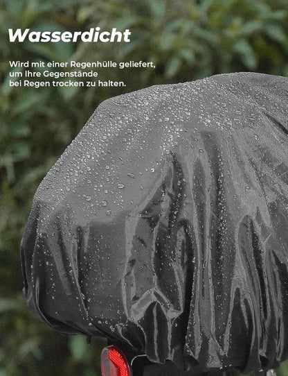 Fahrradtasche 20L Wasserdicht Gepäckträger Mehrere Fächer Reflektor Regenschutz