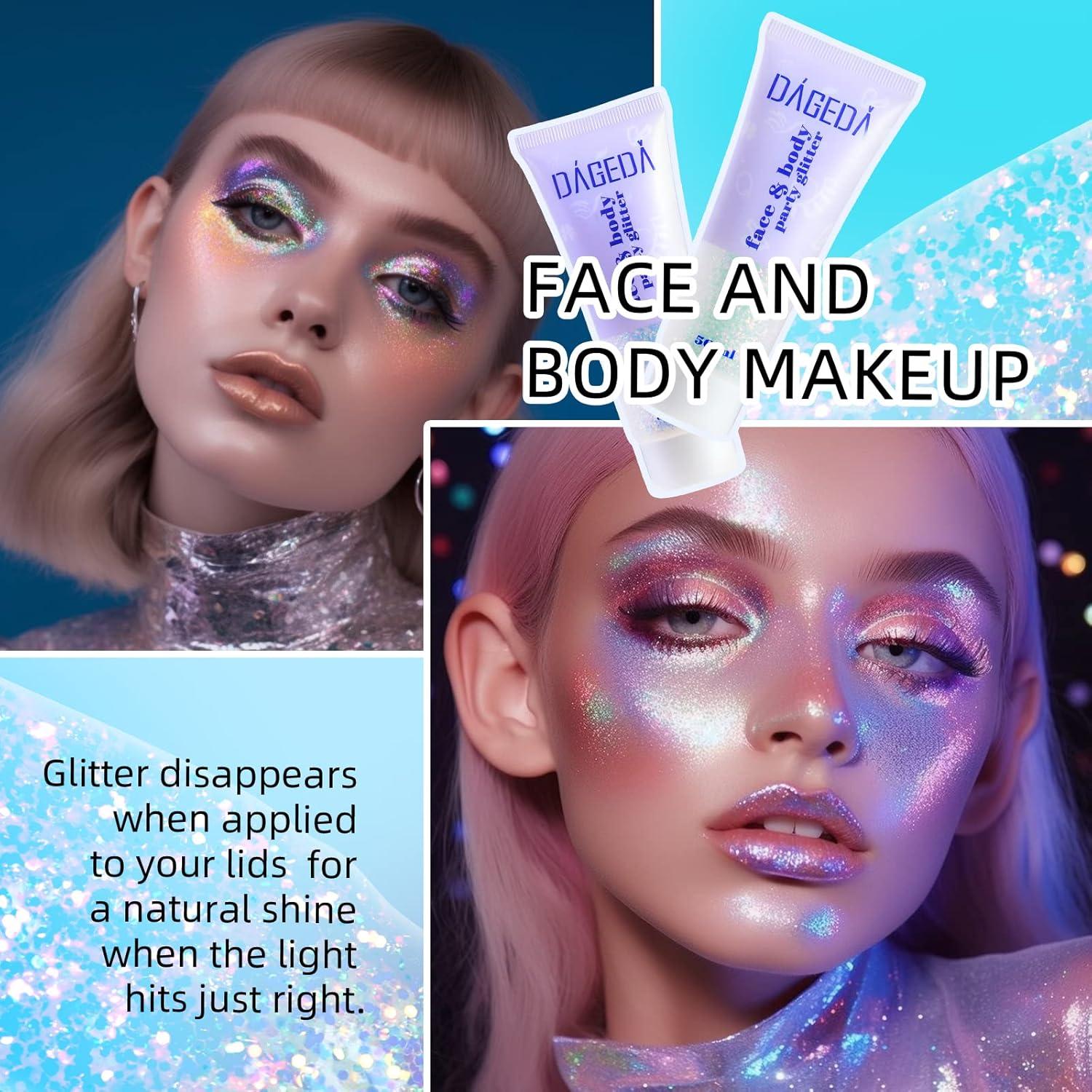 Glitter Gel 50ml Body Face Hair Nails Makeup Phantom Blue