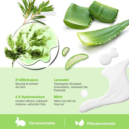 JVR Fußmaske Hornhautentferner 3 Paar Hornhaut Socken