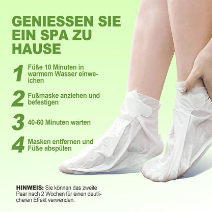 JVR Fußmaske Hornhautentferner 3 Paar Hornhaut Socken
