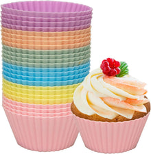 24er Set Silikon Muffinförmchen Cupcake Backförmchen 6 Farben