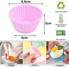 Silikon Muffinformen 24er-Set Cupcake Backförmchen 6 Farben