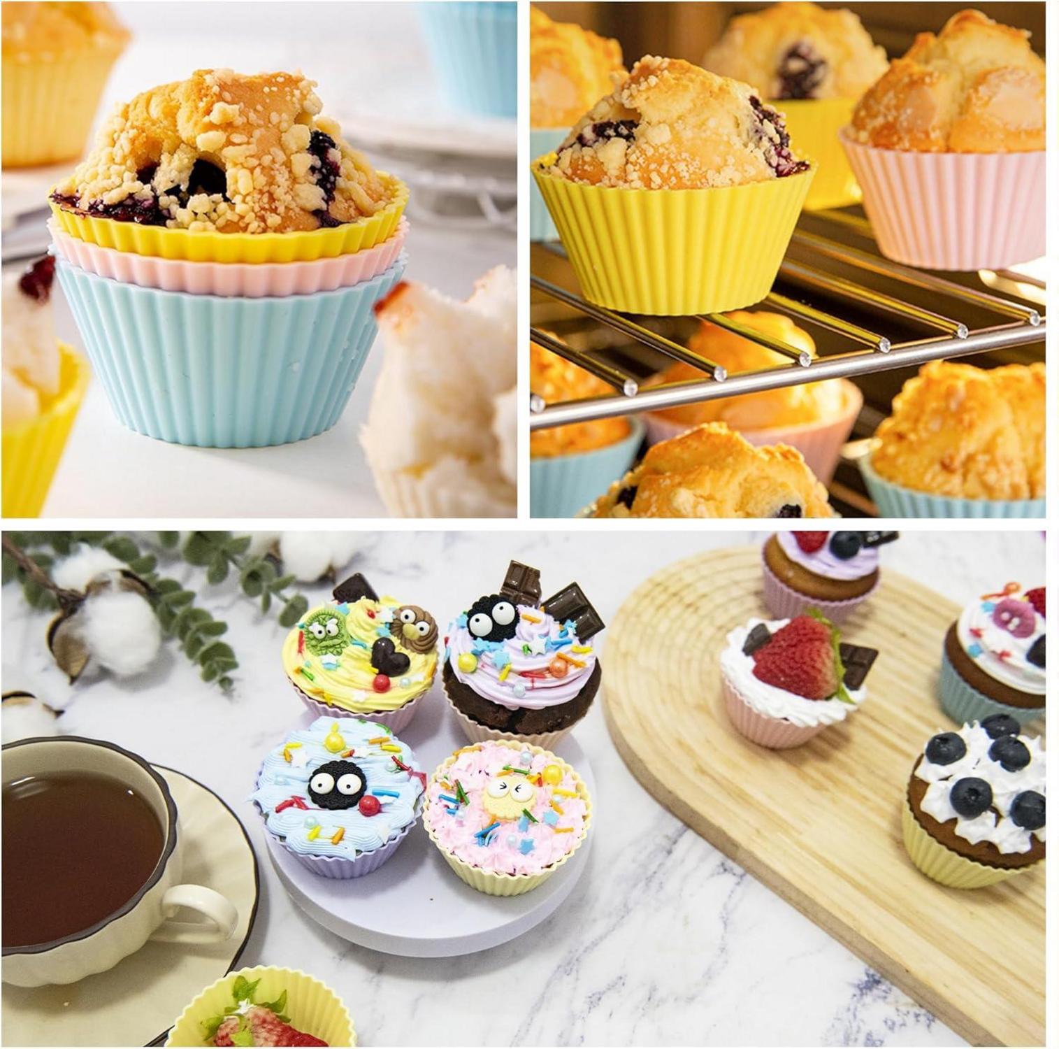 Silikon Muffinformen Wiederverwendbar Cupcake Backförmchen 24er-Set 6