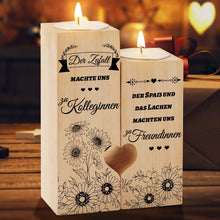 Abschiedsgeschenk Kollegin Kerzenständer Herzform mit Teelichthalter