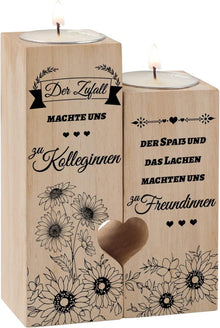 Abschiedsgeschenk Kollegen Kerzenständer Herzform