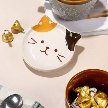 Süße Katzentassen mit Deckel, Keramik Teetassen Set