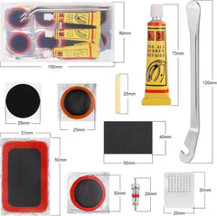 Hejo 48-teiliges Fahrrad-Reifenflickzeug-Set für Fahrräder & Motorräder