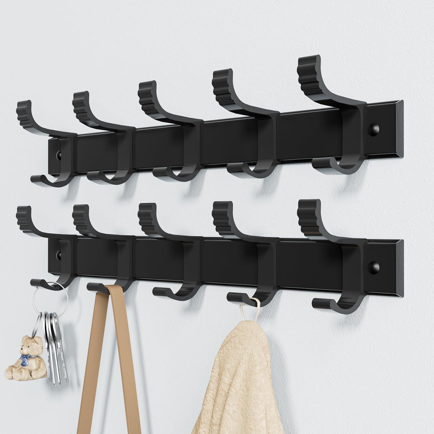 Pickpiff Wandhaken Set für Tür und Wand, modern, 5 Doppelhaken, 30