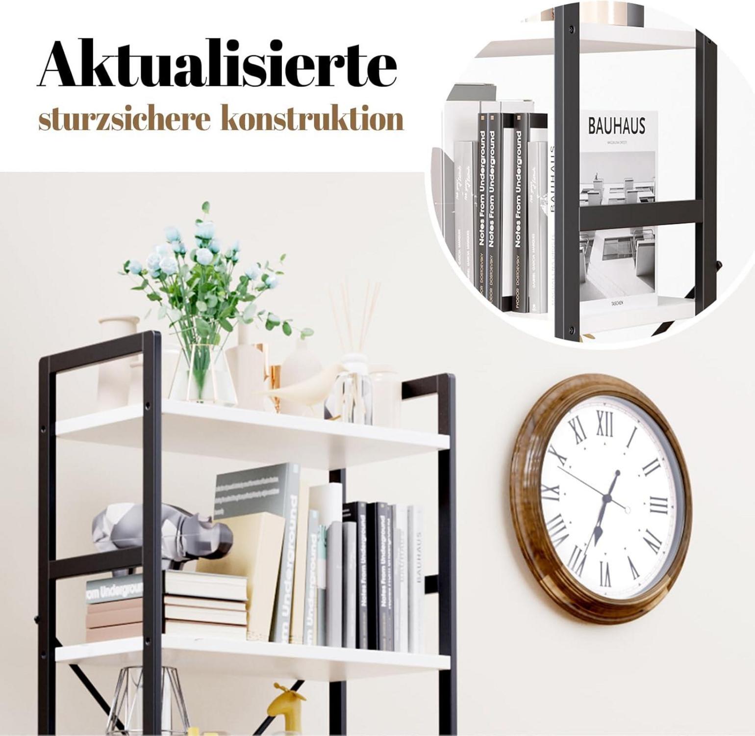 Bücherregal Standregal Holz Industrie-Style Lagerregal 5 Ebenen 30x60x158cm