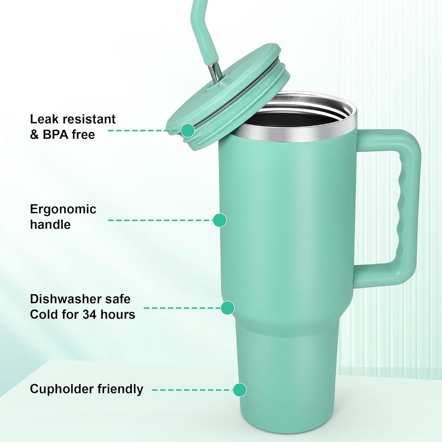AGH life 40oz Thermobecher mit Griff, doppelwandiger