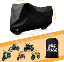 LIHAO Motorradabdeckplane Staubdicht Wasserdicht 300D Oxford