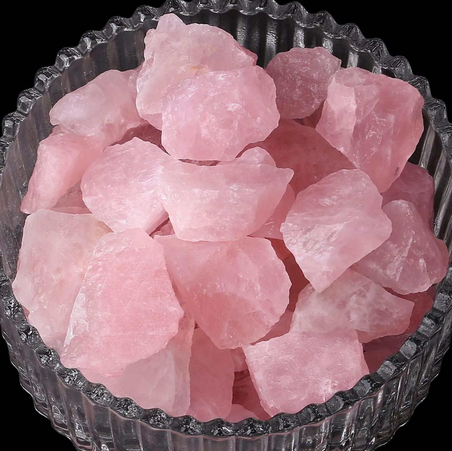 Rosenquarz Kristall Stein Rohsteine Naturstein Heilung Reiki