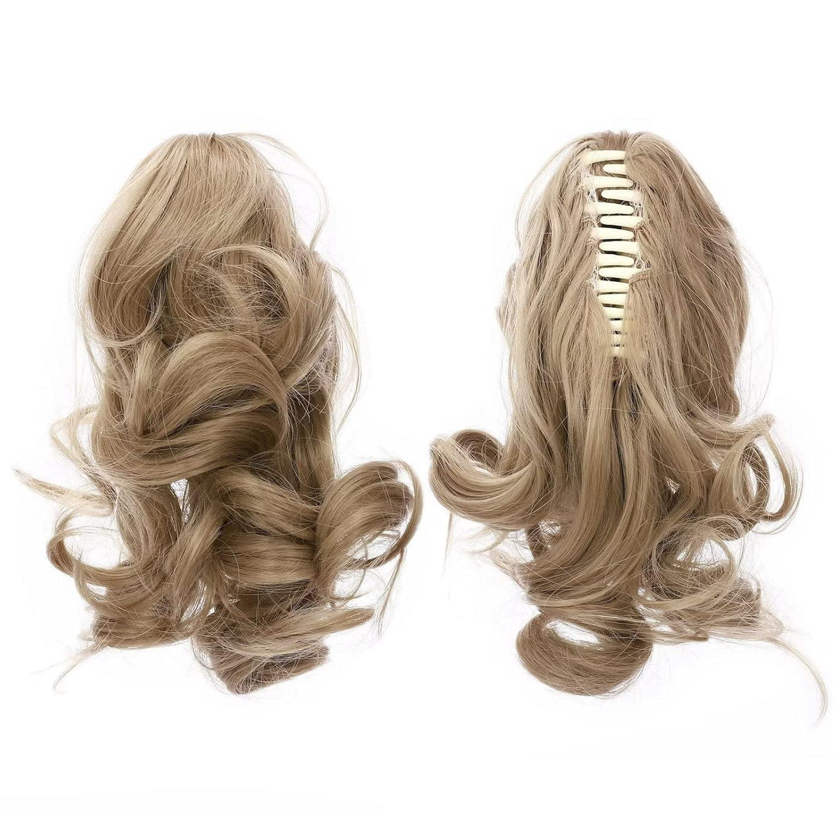 Gewellter Pferdeschwanz Clip Extension 30cm Naturblond