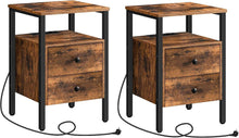 Nachttische mit Ladestation und Schubladen 2er Set Vintage Sofa
