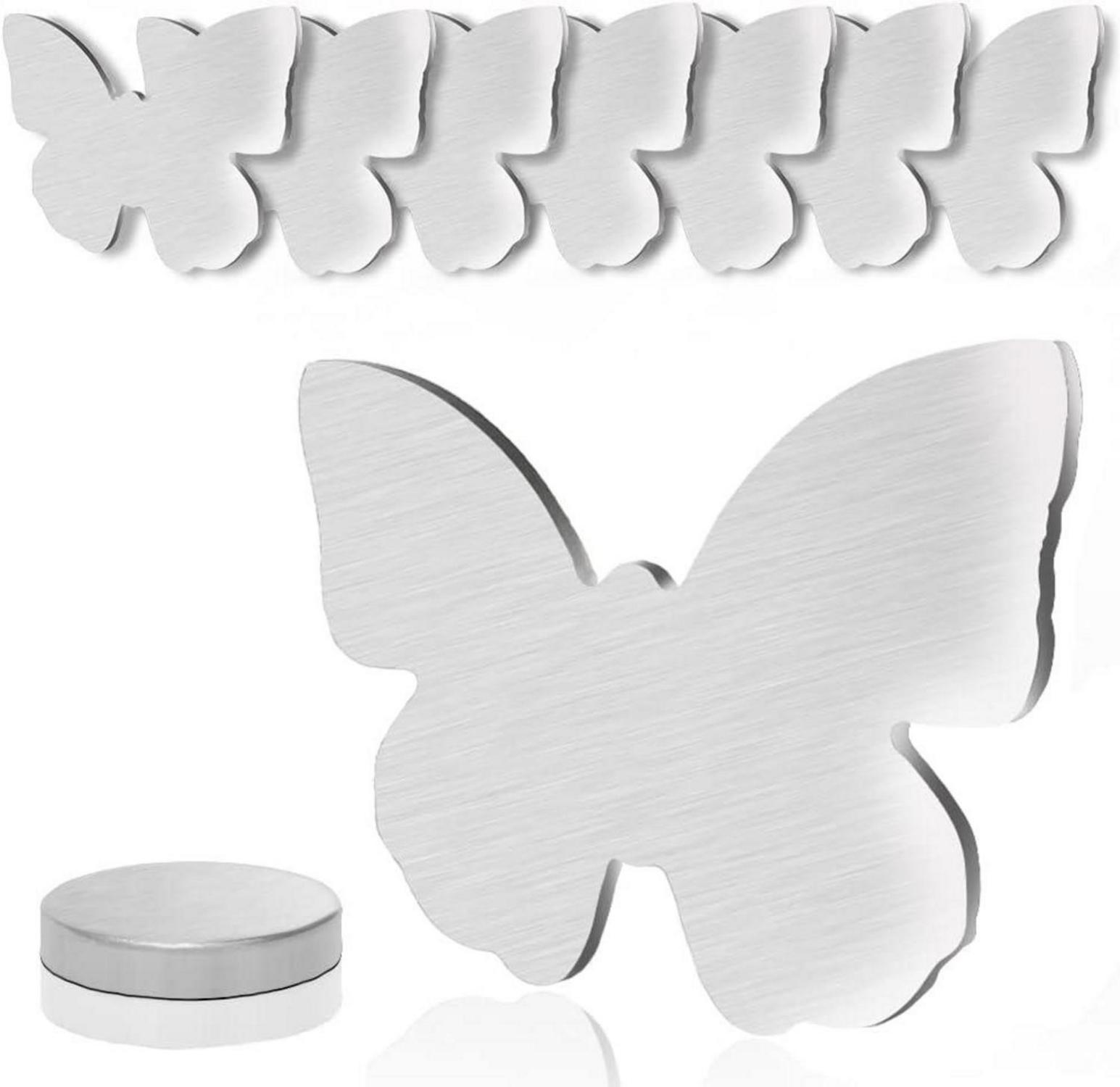 8er Set Tischdeckenbeschwerer Edelstahl Magnet Schmetterling Heavy