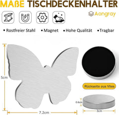8er Set Schmetterling Tischdeckenbeschwerer Edelstahl Magnet