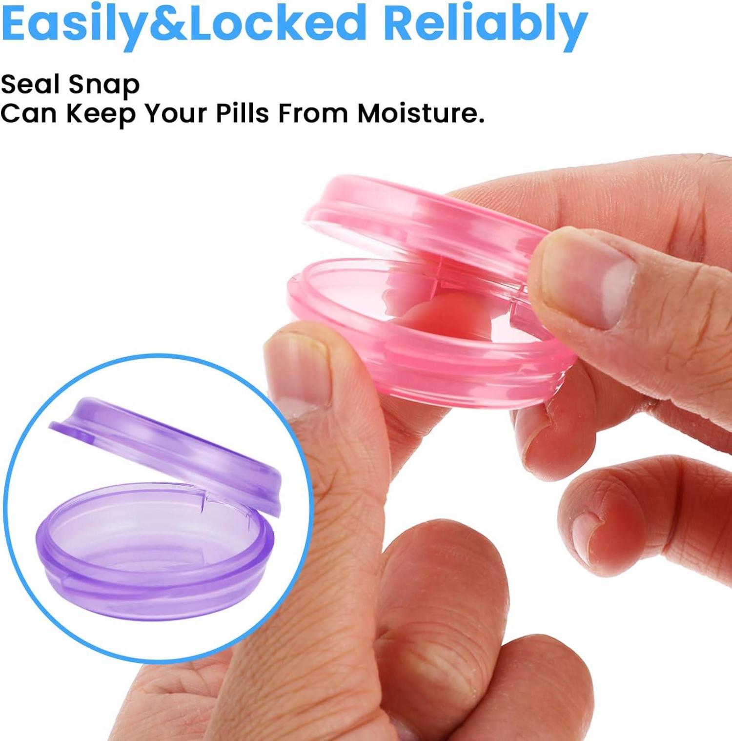 Kleine Pillendose Mini-Pillen-Organizer Reisebox 5er Set