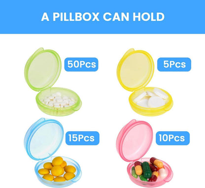 Mini-Pillendose 5er Packung Pillen-Organizer für Vitamine und Reisen