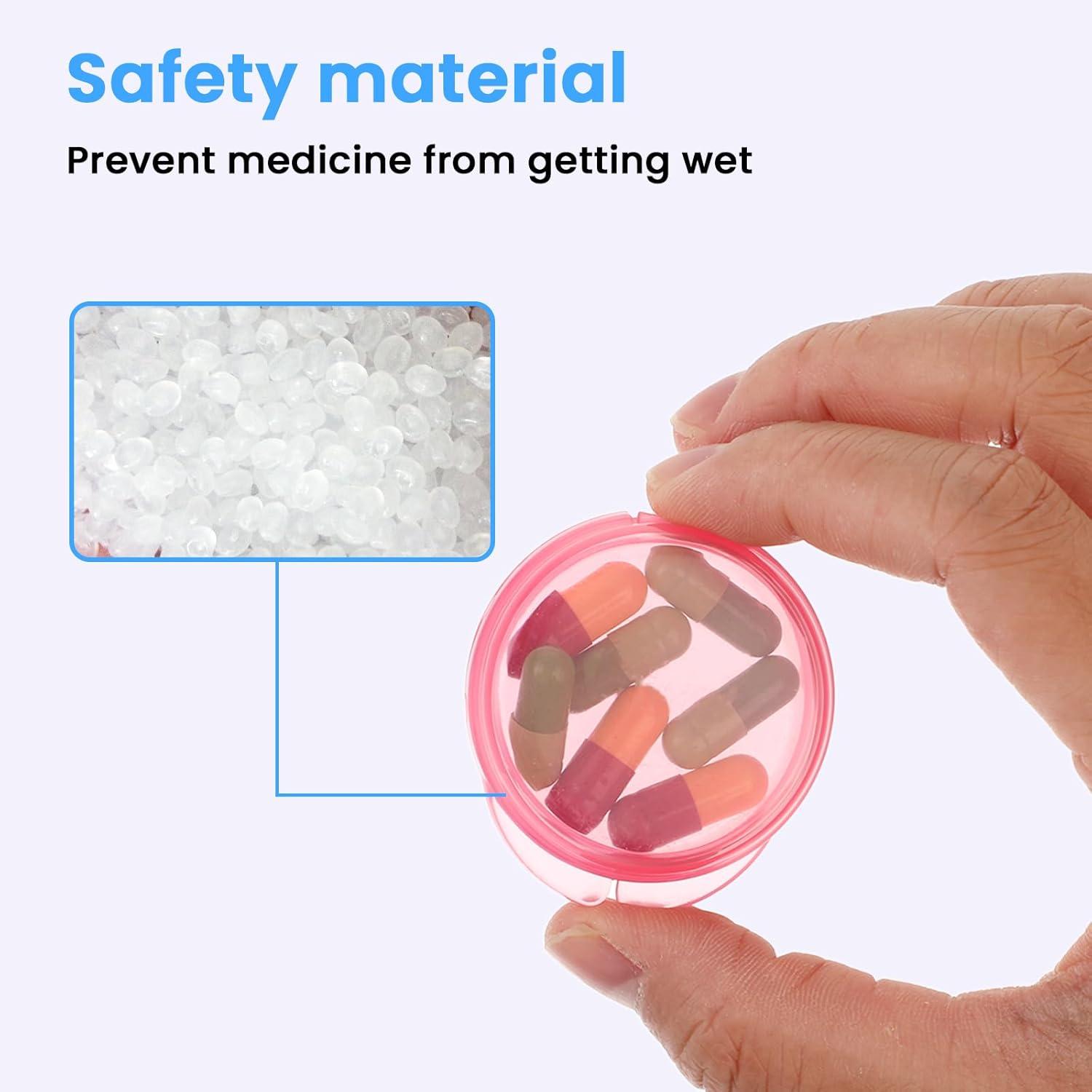 Mini-Pillendose 5er Pack Pillen-Organizer Vitamin-Halter Reise (5